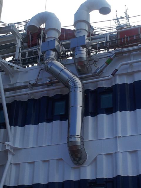PT. Winner HVAC Services HVAC-R project photograph 069 — marine duct fabrication and installation