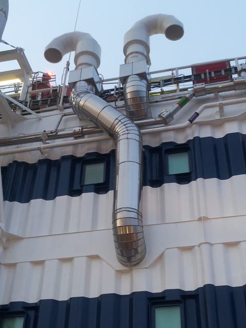 PT. Winner HVAC Services HVAC-R project photograph 073 — marine duct fabrication and installation