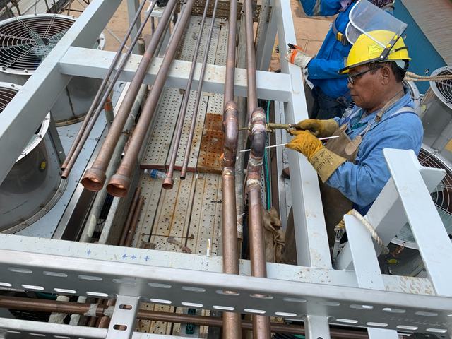 PT. Winner HVAC Services HVAC-R project photograph 087 — marine duct fabrication and installation